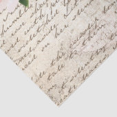  Blush Floral Rozen Oude Letter-ontkoppeling Tissuepapier (Detail)