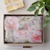 Blush Floral Rozen Oude Letter-ontkoppeling Tissuepapier (Geschenk)