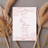 Blush Floral Save the Date Invitation Kaart