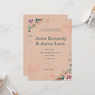 Blush Floral Save-the-Date Kaart