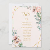 Blush Floral | Schema voor het aantal zetels in pa (Voorkant)