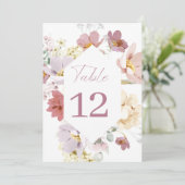 Blush Floral Tafelnummer (Staand voorkant)