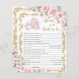 Blush Floral Tea Party Advies voor bruid om spel t