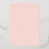 Blush Floral Tiara rustieke Quinceanera Folie Uitnodiging (Achterkant)