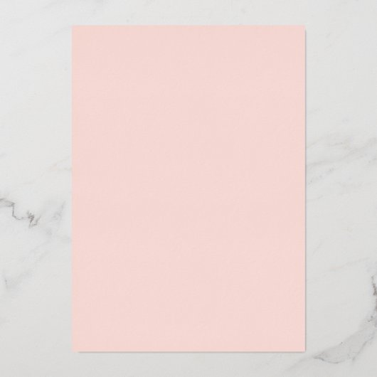 Blush Floral Tiara rustieke Quinceanera Folie Uitnodiging (Achterkant)