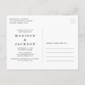 Blush Floral verander de datum waarop het huwelijk Aankondigingskaart (Achterkant)