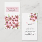Blush Floral Visitekaartjes (Voorkant / Achterkant)