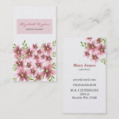 Blush Floral Visitekaartjes (Voorkant / Achterkant)