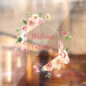 Blush Floral Vrijgezellenfeest Acrylwelkomstteken Raamsticker (Vel 2)