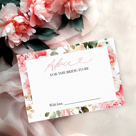 Blush Floral Vrijgezellenfeest Advies Kaart