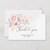 Blush Floral vrijgezellenfeest bedankt je creditca Kaart (Voorkant)