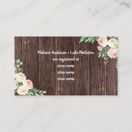 Blush Floral Vrijgezellenfeest cadeauregister Informatiekaartje