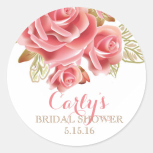 Blush Floral Vrijgezellenfeest Favor Stickers