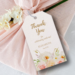 Blush Floral Vrijgezellenfeest Favoriet Cadeaulabel