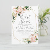 Blush Floral Vrijgezellenfeest Kaart (Staand voorkant)
