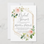 Blush Floral Vrijgezellenfeest Kaart (Voorkant)