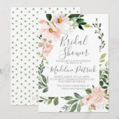 Blush Floral Vrijgezellenfeest Kaart (Voorkant / Achterkant)