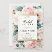 Blush Floral Vrijgezellenfeest Kaart (Voorkant)