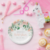 Blush Floral Vrijgezellenfeest Papieren Bordje (Feest)