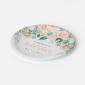 Blush Floral Vrijgezellenfeest Papieren Bordje (Gekanteld)