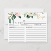 Blush Floral Vrijgezellenfeest Recipcard Bedankkaart (Voorkant)