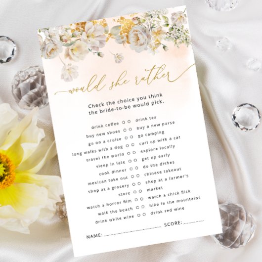 Blush Floral Vrijgezellenfeest spel