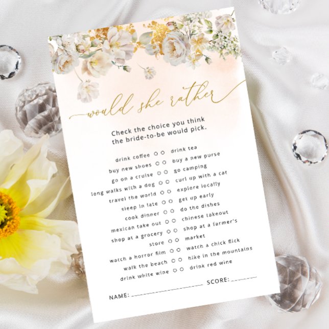 Blush Floral Vrijgezellenfeest spel (Creator heeft geüpload)