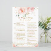 Blush Floral Vrijgezellenfeest Wedding Traditional (Staand voorkant)