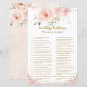 Blush Floral Vrijgezellenfeest Wedding Traditional (Voorkant / Achterkant)