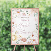 Blush Floral Vrijgezellenfeest Welkomstteken Poster
