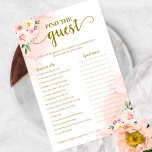 Blush Floral Vrijgezellenfeest Zoek het gastspel Flyer<br><div class="desc">Blush Floral Vrijgezellenfeest Zoek het gastspel</div>