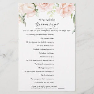 Blush Floral Wat zei de bruidegom zeggen Vrijgezel