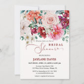 Blush Floral Waterverf Boho Peony Vrijgezellenfees Kaart (Voorkant)