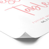 Blush Floral | Waterverf-bridal-dessert Poster (Hoek)