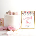 Blush Floral | Waterverf-bridal-dessert Poster<br><div class="desc">Mooie waterverf is een prachtig vormgeving die perfect is voor een romantisch vrijgezellenfeest! U kunt het gemakkelijk aanpassen.</div>
