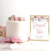 Blush Floral | Waterverf-bridal-dessert Poster