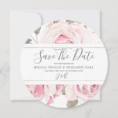Blush Floral Waterverf Pink Wedding Save The Date (Voorkant)