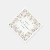 Blush Floral Waterverf Vrijgezellenfeest Napkins Servet (Hoek)
