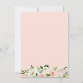 Blush Floral Weddenschap Plaats instelling Harteli Kaart (Achterkant)