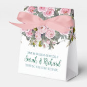 Blush Floral Wedding Bedankdoosjes (Voorkant Zijde)