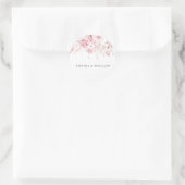 Blush Floral Wedding Envelope Seal Favor Sticker (Tas)