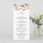 Blush Floral Wedding Menu (Staand voorkant)