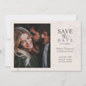 Blush Floral Wedding Save the Date Photo (Voorkant)