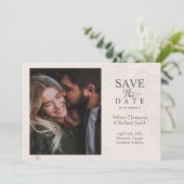 Blush Floral Wedding Save the Date Photo (Staand voorkant)