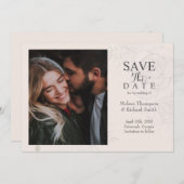 Blush Floral Wedding Save the Date Photo (Voorkant / Achterkant)