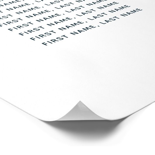 Blush Floral Wedding Seating Chart Poster (Hoek)