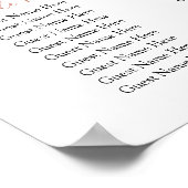 Blush Floral Wedding Seating Chart Poster (Hoek)