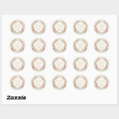 Blush Floral Wedding Thank You Ronde Sticker (Vel)