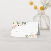 Blush Floral Wedloop Table Place Cards Plaatskaartje (Achterkant)