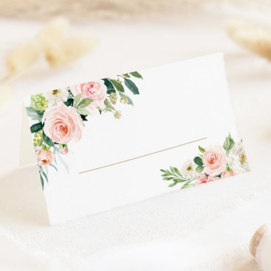 Blush Floral Wedloop Table Place Cards Plaatskaartje